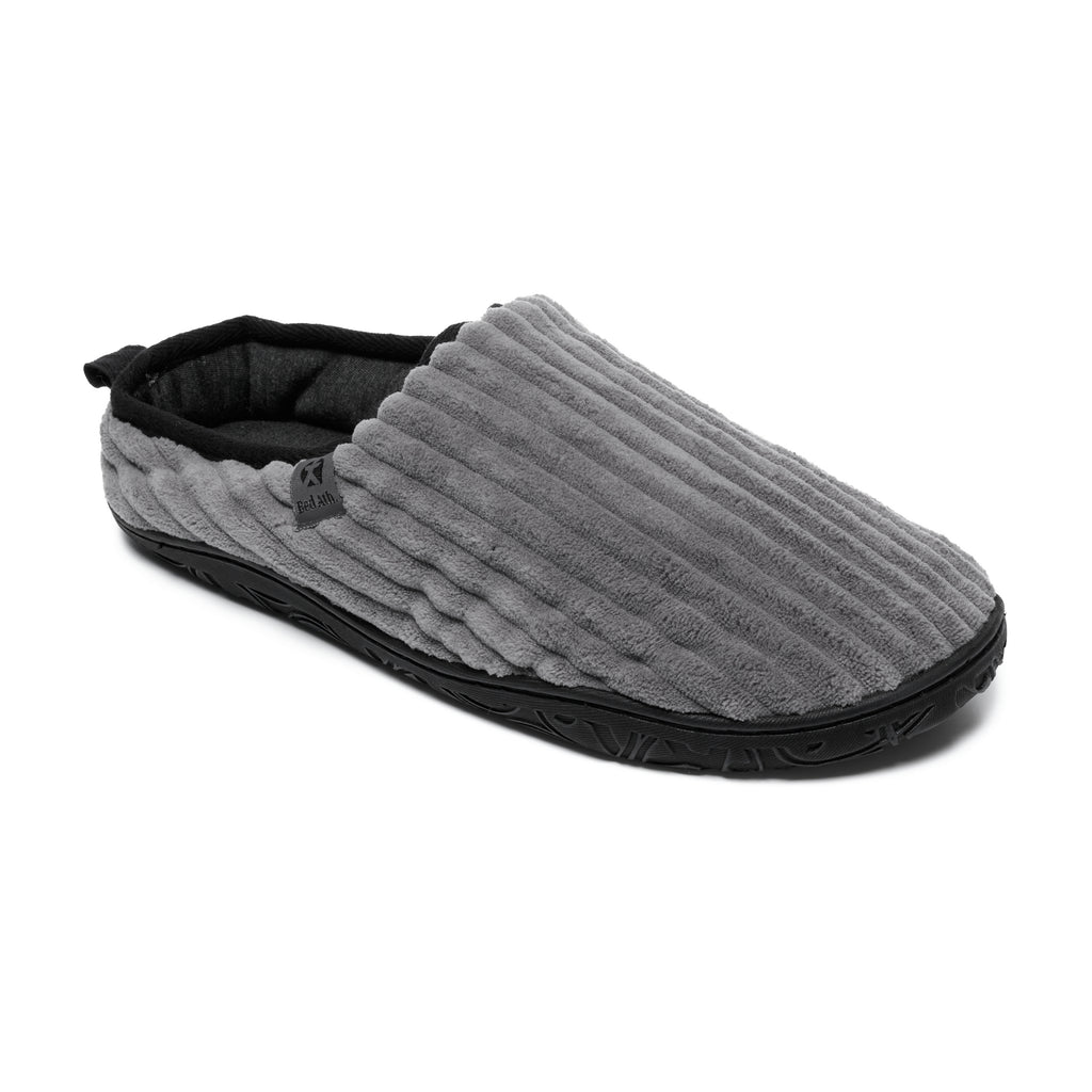 Jamie - Jumbo Cord Mule Slipper - Grey