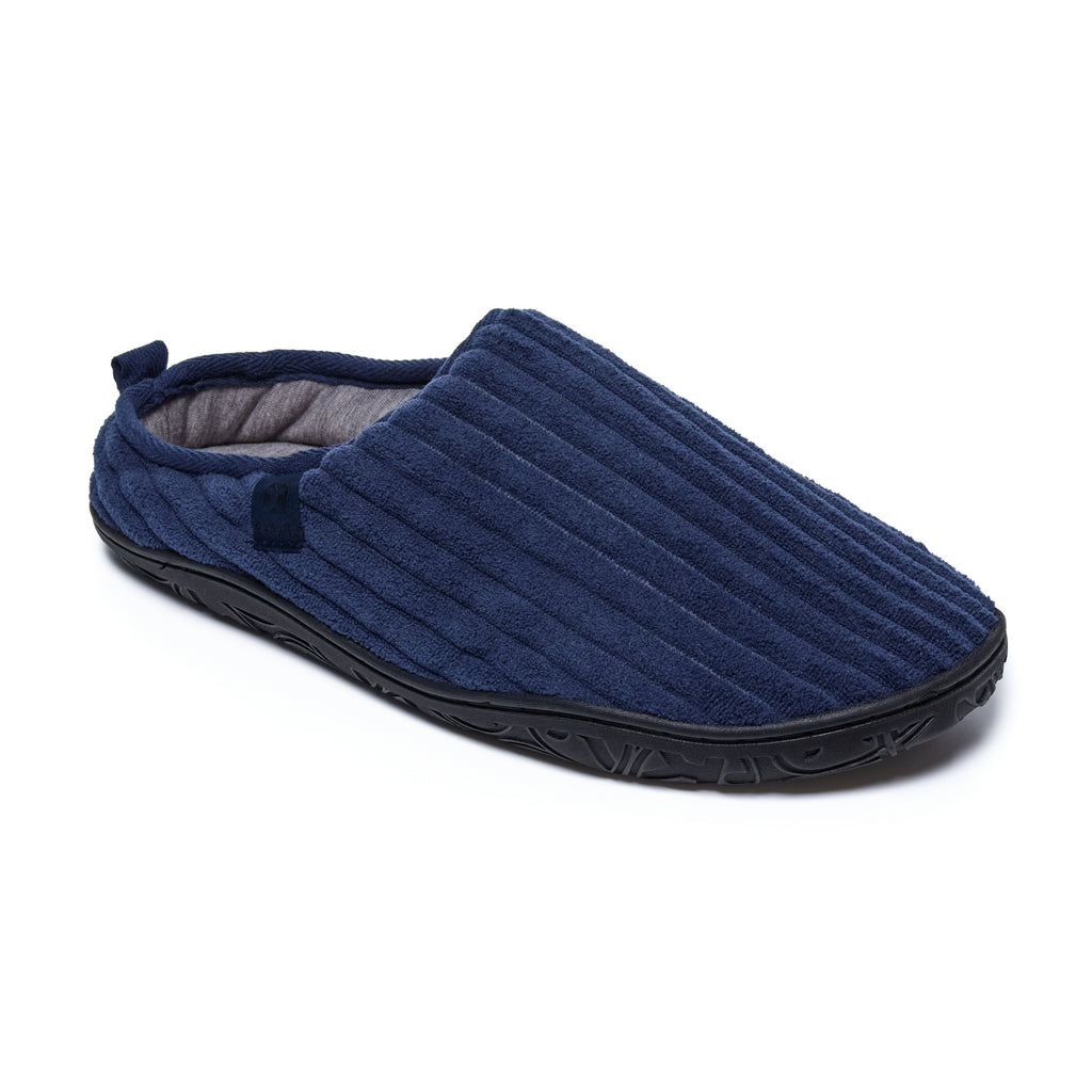 Jamie - Jumbo Cord Mule Slipper - Navy